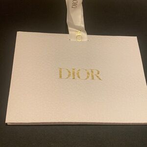 Authentic rare and collectible Dior White Tag small gift bag  with Gold Accents🥰